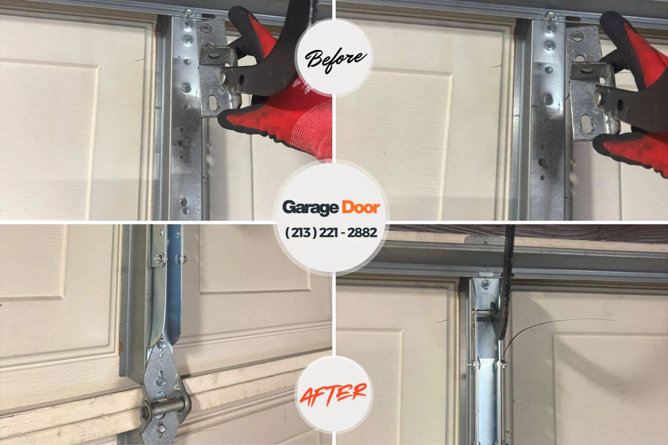 Before and after: garage door repair Angel Fire, NM